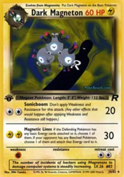 1x Dark Magneton - 28/82 - Rare - 1st Edition Moderately Played Pokemon G1 - Tea - Image 1