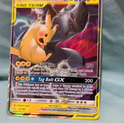 Pikachu & Zekrom GX 33/181 Sun & Moon Team Up TAG TEAM Holo Pokemon Lightning - Image 1