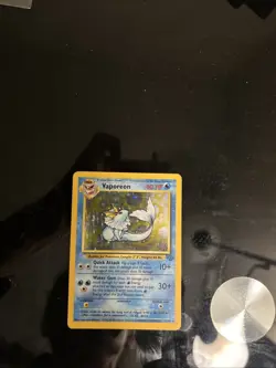 Pokemon TCG Vaporeon Holo Rare Card 12/64 Jungle Dmg - Image 1