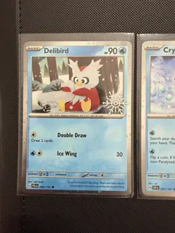 Pokemon 2025 Holiday Calendar Stamped 3 Card Lot Delibird Cryogonal Articuno - Image 4