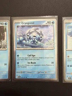 Pokemon 2025 Holiday Calendar Stamped 3 Card Lot Delibird Cryogonal Articuno - Image 5