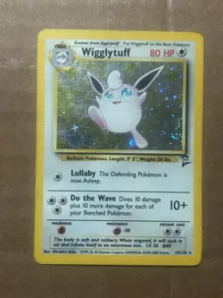 Pokemon TCG Wigglytuff Base Set 2 Holo Rare Card B 19/130 - DMG - Image 1