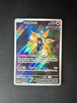Pokemon TCG Iron Moth Paradox Rift Holo Card 187/182 Full Art Near Mint - Image 1