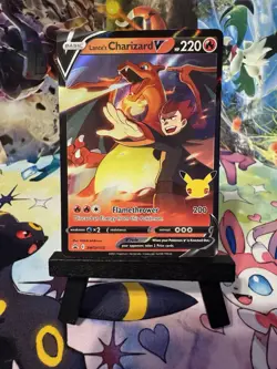 Lance's Charizard V Pokemon Card Promo SWSH133 Celebrations Black Star - Image 1