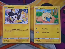 Mareep & Emolga Evolving Skies Crimped Error Cards - Image 1