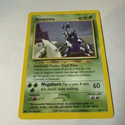 Heracross - 6/111 -Pokemon Neo Genesis Holo Rare Card -Great/Excellent Condition - Image 2