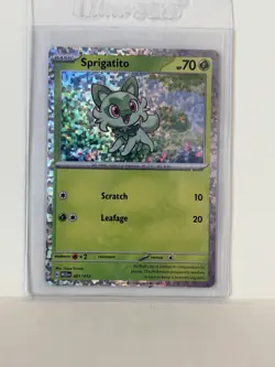 Sprigatito 001/015 - Holo - McDonald’s 2023 Pokemon TCG Card M23en - NM/MINT+ - Image 1