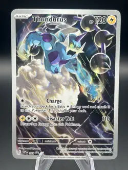 Pokemon TCG Thundurus #209 Promo Card Scarlet & Violet Black Bolt - Image 1