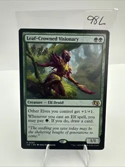MTG Leaf-Crowned Visionary, NM-Mint, English Foundations - Jumpstart - Image 3
