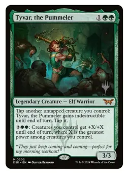 1x MTG Tyvar, the Pummeler *PROMO* Duskmourn Mythic! NM Mint! - Image 1