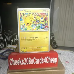Pikachu Promo 2025 World Championships SVP EN 225 Pokemon Card Worlds Near Mint+ - Image 1