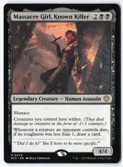 Massacre Girl, Known Killer M Commander: Lorwyn Eclipsed 79 NM - Image 1