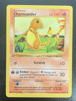 Pokemon TCG Charmander Base Set, 1st Edition Shadowless 46/102 LP - Image 1