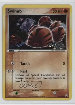 Swinub Reverse Foil Pokemon EX Team Rocket Returns #79 2004 - Image 1