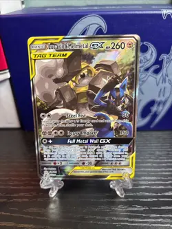 Pokemon Lucario & Melmetal GX Tag Team Sun & Moon Promo Card SM192 LP - Image 1