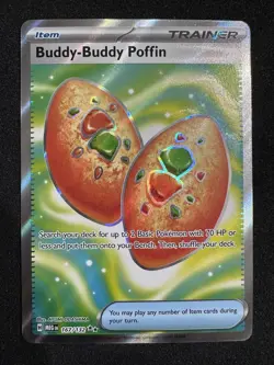 Pokemon Buddy-Buddy Poffin 167/132 Me01: Mega Evolution Ultra Rare Foil - Image 1