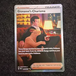 Giovanni's Charisma 204/165 Pokemon 151 Illustration Rare Pokemon Card Mint/NM - Image 2
