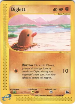 Diglett 50/144 Common Skyridge Pokemon MP - Image 1