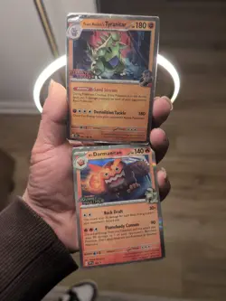 2 Pokemon Promo Build And Battle Stamped Card Lot Tyranitar And Darmanitan - Image 1