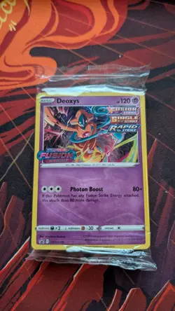 Deoxys SWSH170 Prerelease Deck Promo SEALED Fusion Strike Pokemon TCG - Image 1