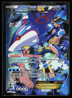 Team Aqua's Kyogre EX 6/34 Holo Full Art Double Crisis Pokemon Card - Image 1