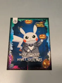The Nightmare Before Christmas #117 Galaxy Holo-Electric Pikachu Cosplay Pokemon - Image 1