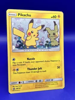 Pokemon Card Pikachu Black Star Promo SM162 Holo HP/Dmg - Image 3