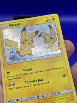 Pokemon Card Pikachu Black Star Promo SM162 Holo HP/Dmg - Image 4