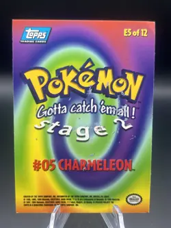 1999 Vintage Topps Pokemon #05 Charmeleon Movie Edition Blue Label - Image 2