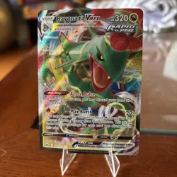 Pokemon Rayquaza VMAX Rapid Strike Full Art Holo Rare Evolving Skies 101/159 - Image 1