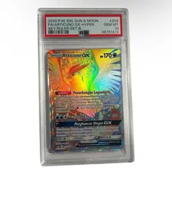 INDONESIAN Articuno GX 203/178 HR Rainbow Secret Sky Ruler Pokemon - PSA 10 2020 - Image 1