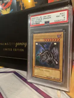 2003 1st Edition YuGiOh! Starter Deck Joey RED-EYES B DRAGON SDJ-001 PSA 8 NM-M - Image 2