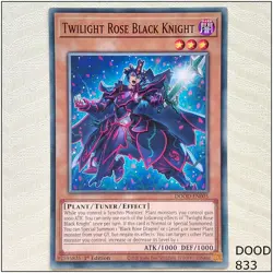 Twilight Rose Black Knight - DOOD-EN005 - Common 1st Edition Yugioh - Image 1