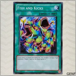 Fish and Kicks - GENF-EN055 - Common Unlimited Yugioh - Image 1