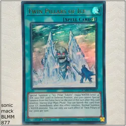 Twin Pillars of Ice - BLMM-EN032 - Ultra Rare 1st Edition Yugioh - Image 1