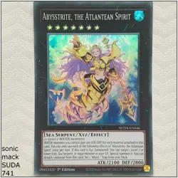 Abysstrite, the Atlantean Spirit - SUDA-EN046 - Super Rare 1st Edition Yugioh - Image 1