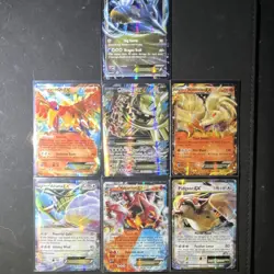 Pokemon TCG EX Full Art Holo Lot 7 Cards Ho-Oh M Steelix Ninetales Kingdra - Image 1