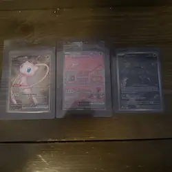 Mewtwo and Mew Pokemon 151 Ultra Premium Collection Promo 3 Card Lot - Image 1
