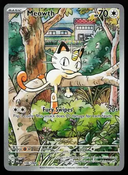 Meowth 106/094 Holo Illustration Rare Phantasmal Flames Pokemon Card - Image 1
