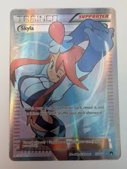 Pokemon Skyla Trainer Supporter Ultra Rare Holo 122/122 Breakpoint Card - Image 1