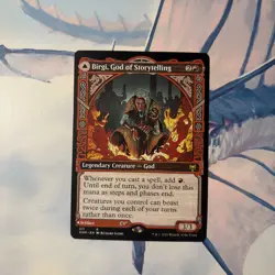 Birgi, God of Storytelling / Harnfel, Horn of Bounty (KHM Showcase) NM MTG Card - Image 1