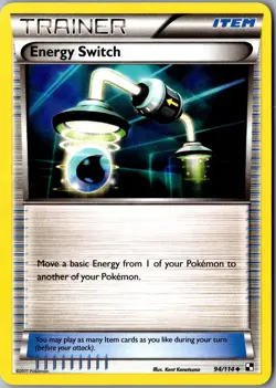 Energy Switch 94/114 Uncommon Black and White LP Pokemon Card - Image 1