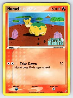 Numel 59/100 2006 EX Crystal Guardians Pokemon Card TCG Reverse Holo Common - Mp - Image 1