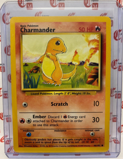 Charmander - Pokemon Card - Unlimited Base Set 1999 - 46/102 - WOTC - TCG - LP - Image 1