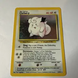Clefairy 5/102 Holo Rare Base Set WOTC Pokemon Card 1999 - Excellent / Great Con - Image 1