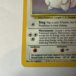 Clefairy 5/102 Holo Rare Base Set WOTC Pokemon Card 1999 - Excellent / Great Con - Image 3