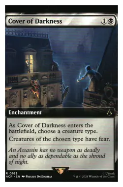 Cover of Darkness (borderless) Assassin's Creed MTG - NM+ Mythic Relics - Image 1