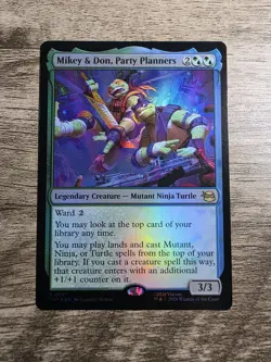 Mikey & Don, Party Planners (Foil) 157 MTG Teenage Mutant Ninja Turtles (TMT) * - Image 1