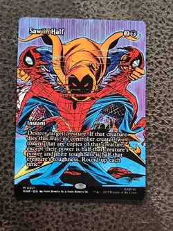 Saw in Half (Borderless) Regular: Spider-Man MTG (NM) - Image 1
