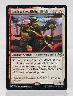Raph & Leo, Sibling Rivals Teenage Mutant Ninja Turtles Rare MTG Magic The Gathe - Image 1